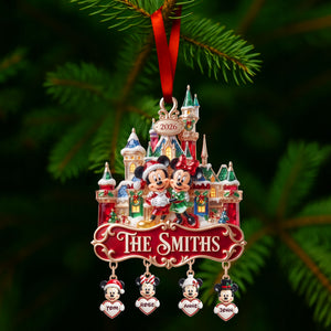 Snow Castle Family Ornament - Personalized Christmas Gifts For Family 05TYLU150826