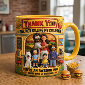 Fun Mom With Most Patience Yellow Accent Mug - Personalized Mother's Day Gifts For Wife 05QHTN240426HG-Homacus