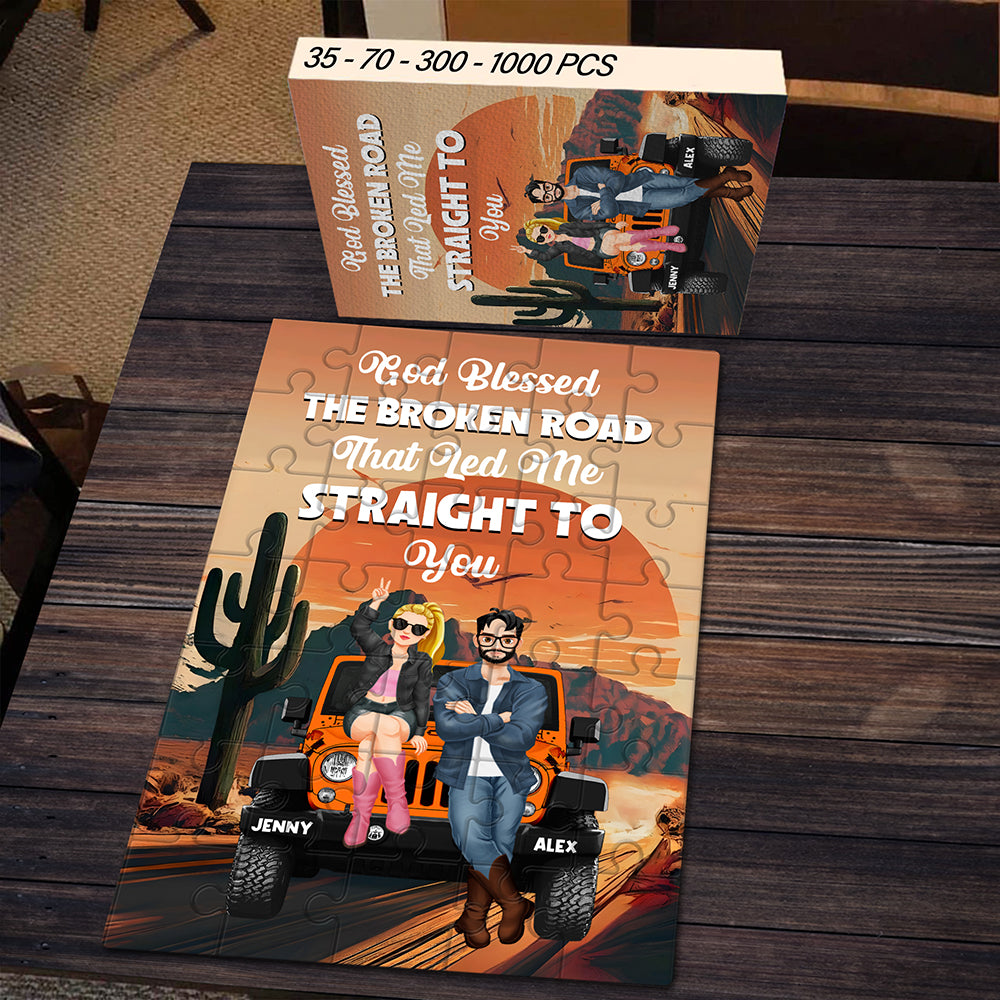 Personalized Gifts For Couple Jigsaw Puzzle Off-road Couple 01XQMH111224PA-Homacus