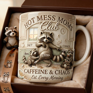 Hot Mess Raccoon Mom, Personalized Gifts For Mom 01QHDT280226-Homacus