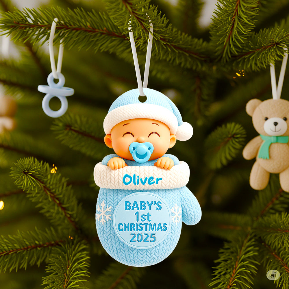 Baby First Christmas Ornament Personalized Gifts For Kids 03PGDT120825-Homacus