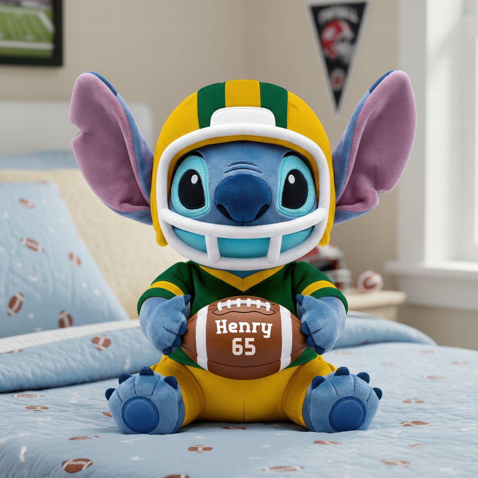 Energetic Blue Character Pillow - Personalized Gift For Sport Lovers 01HUQN131225-Homacus