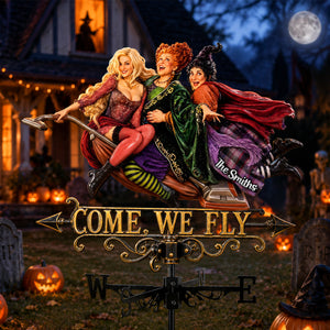 Follow The Goofy Witches Weather Vane, Personalized Gifts For Witch Lovers 06qhdh270826