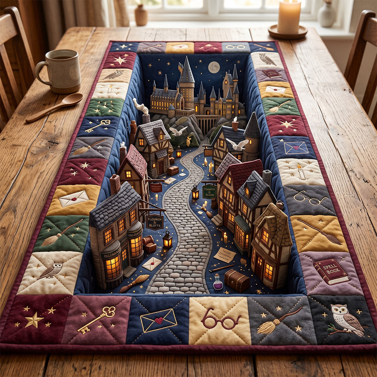 Fantastical Universe Quilted Table Runner - Personalized Gifts 06natn110826-Homacus
