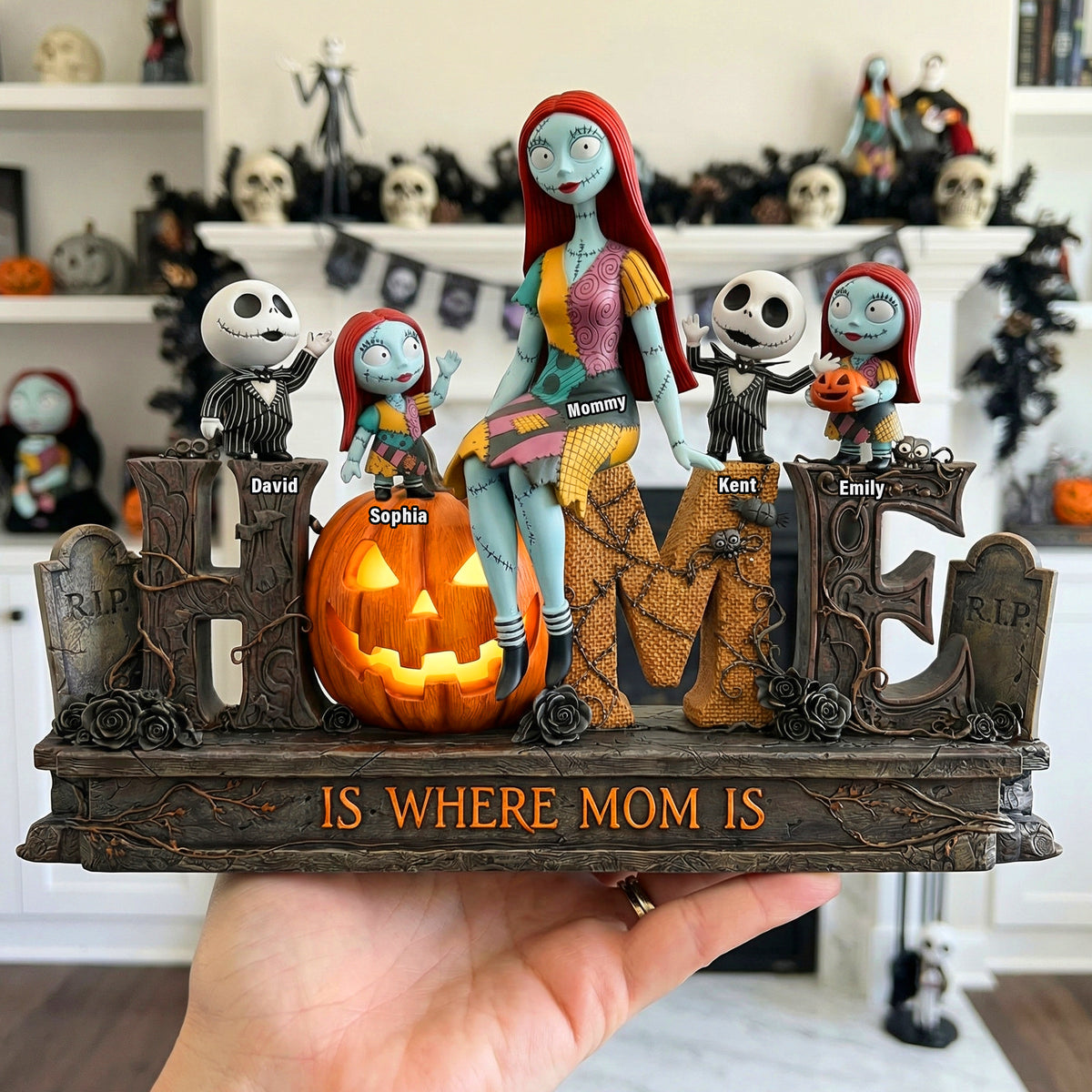 Mom and Kids Spooky Acrylic Plaque - Personalized Gifts For Mother's Day 03toqn250326-Homacus