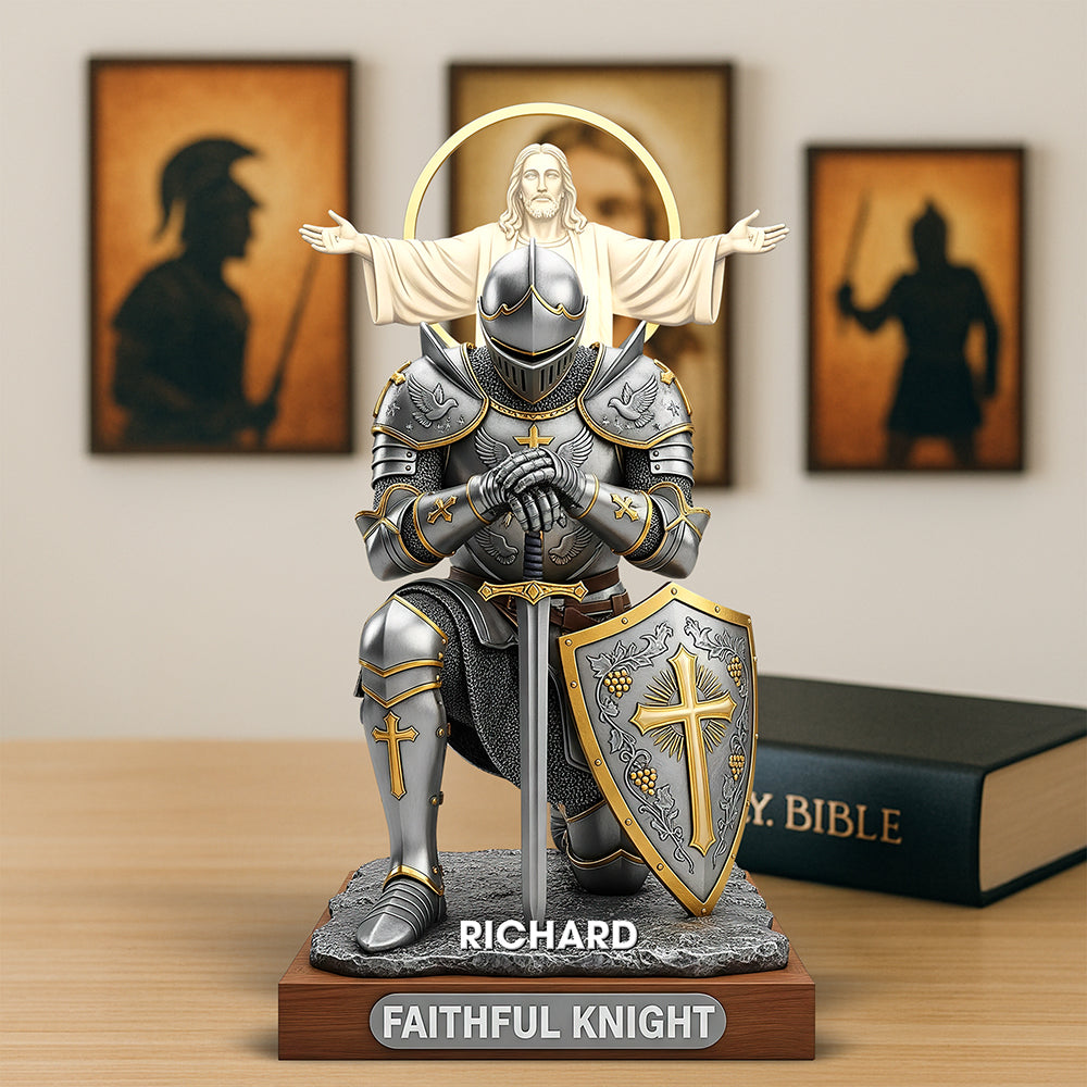 Christian Faithful Knight Acrylic Plaque – Personalized Christmas Gifts for Christian 04huqn290725-Homacus