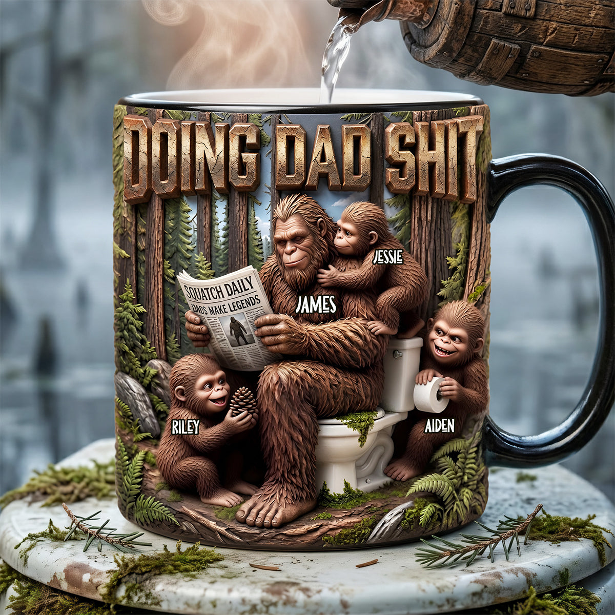 Funny Squatch Dad Magic Coffee Mug - Personalized Gifts For Dad 02tyta060526-Homacus