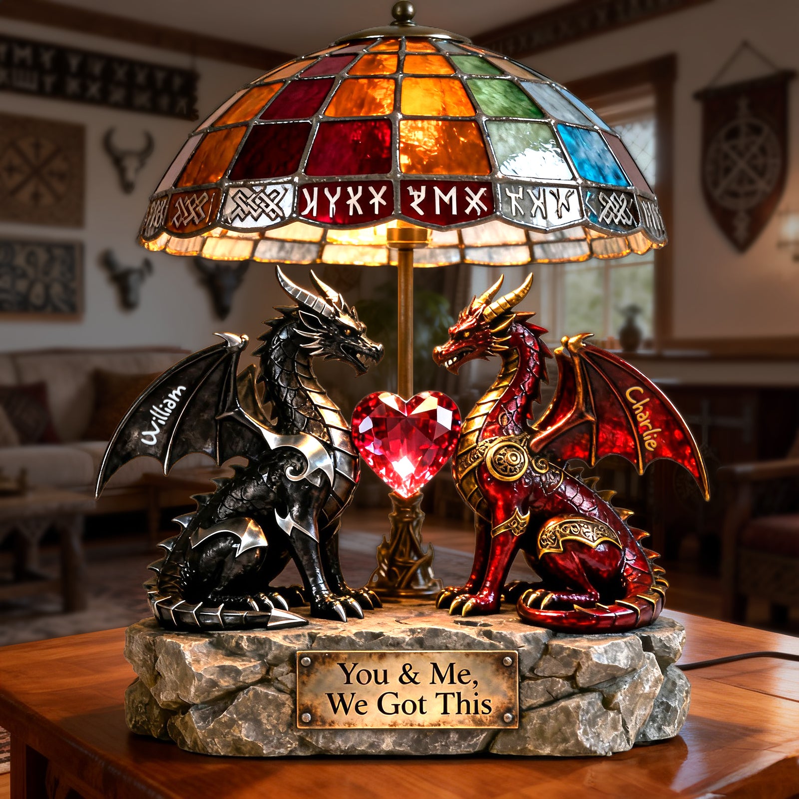 Viking Couple Light Box Personalized Gifts For Couple 05PGLU070226-Homacus