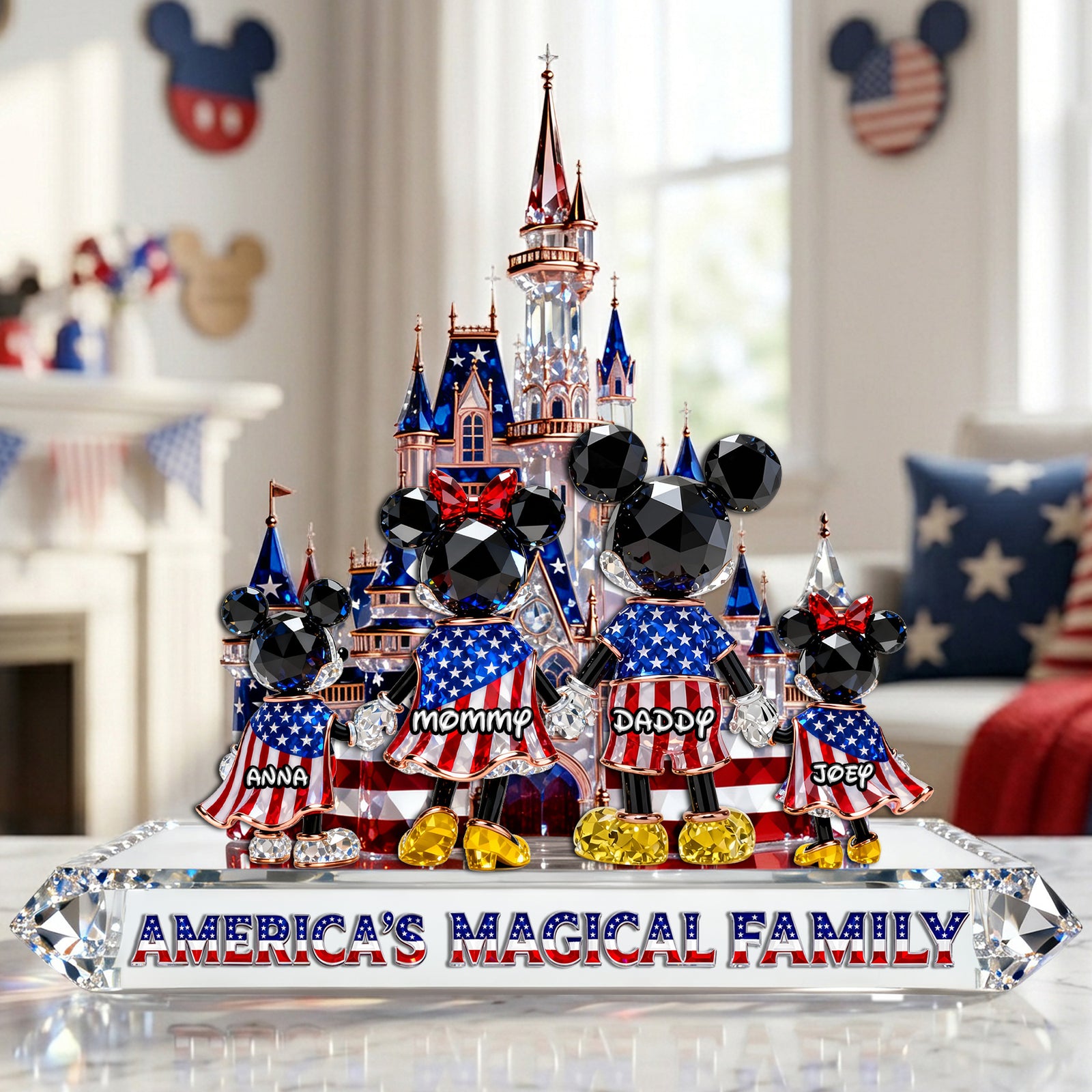 Proud American Family Acrylic Plaque – Personalized Gift For Family 07ohlu090626-Homacus