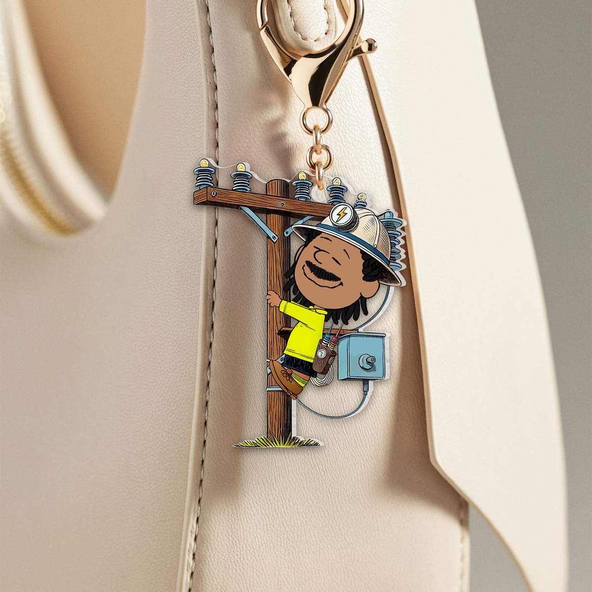 Personalized Gifts For Lineman Keychain 05ohpu200125-Homacus