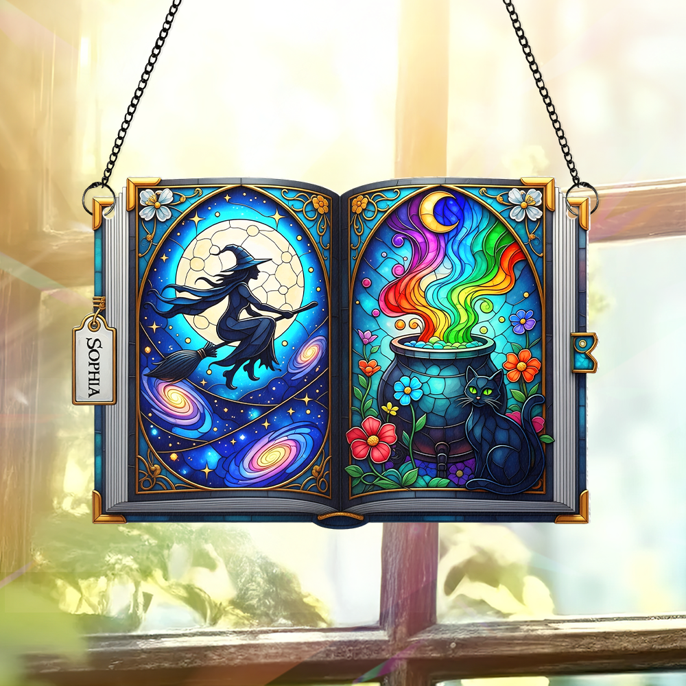 Witch suncatcher - Personalized Gifts For Witch Lover 03PGPU140725-Homacus