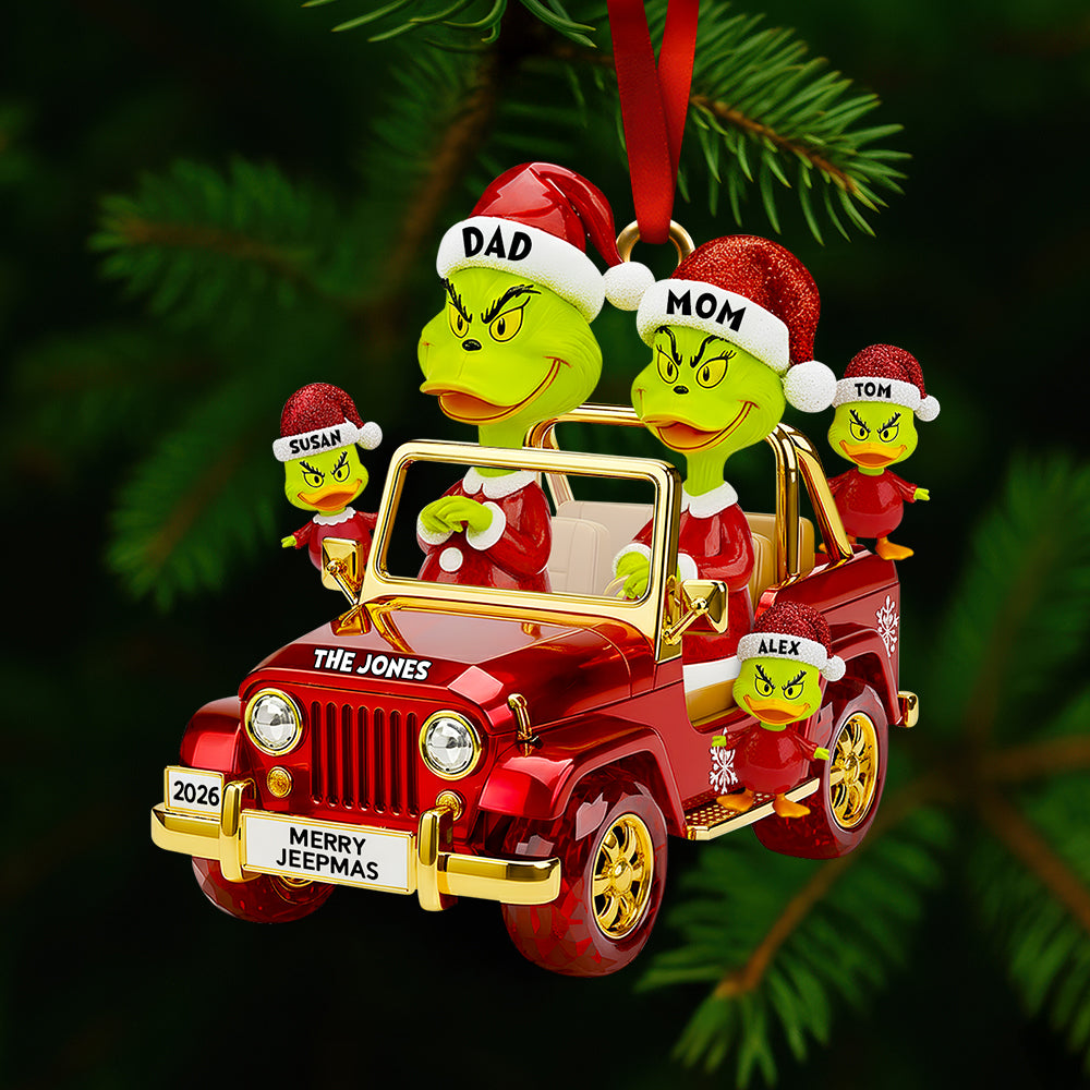 Family On Off-road Car Ornament - Personalized Christmas Gifts For Family 04DTDT250925-Homacus