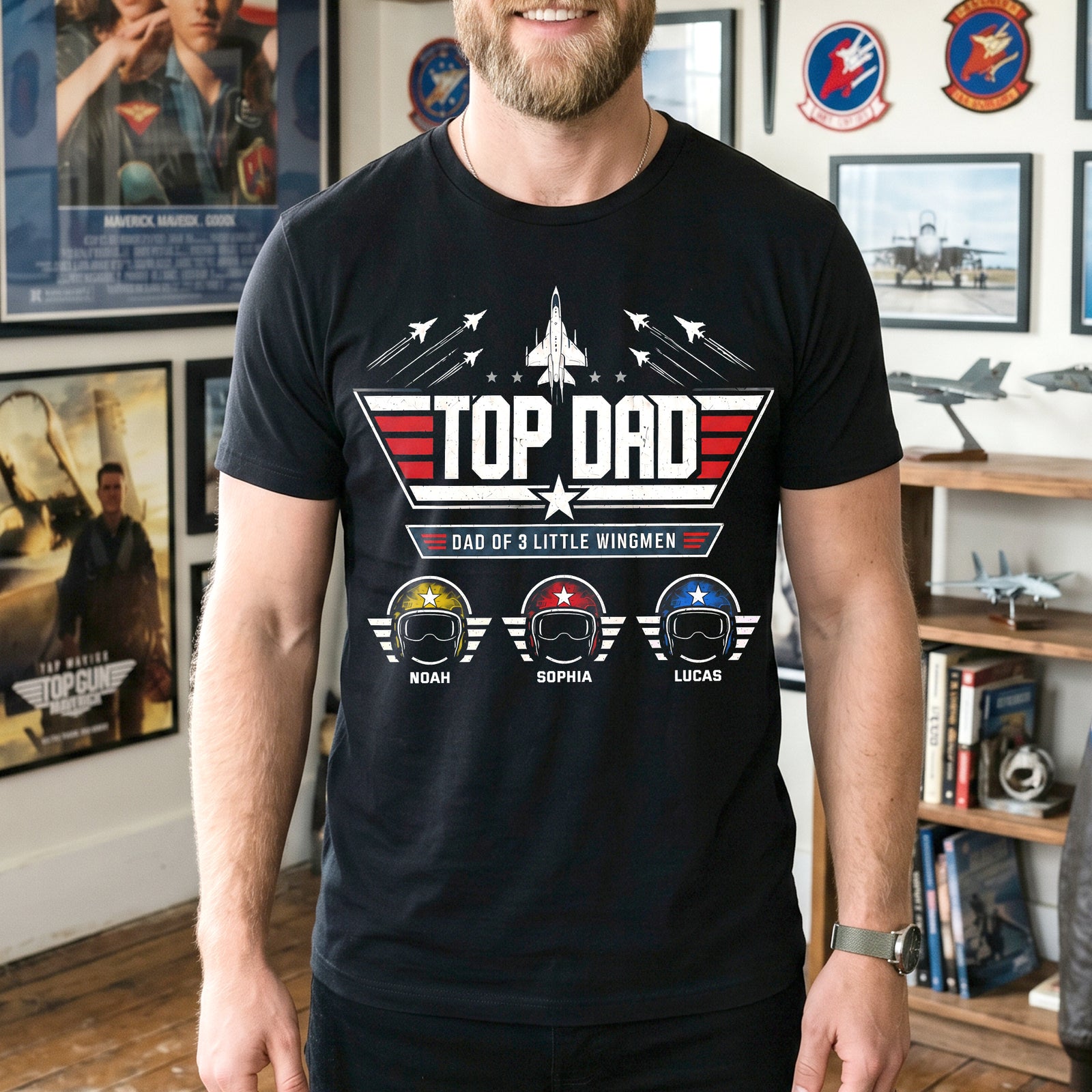 Dad And His Little Pilots Shirt - Personalized Gifts For Dad 01TYTN160526-Homacus