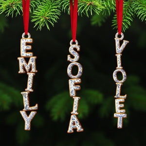 Toile de Jouy Gingerbread Alphabet Acrylic Ornament, Personalized Gifts For Christmas 03pgta251025-Homacus