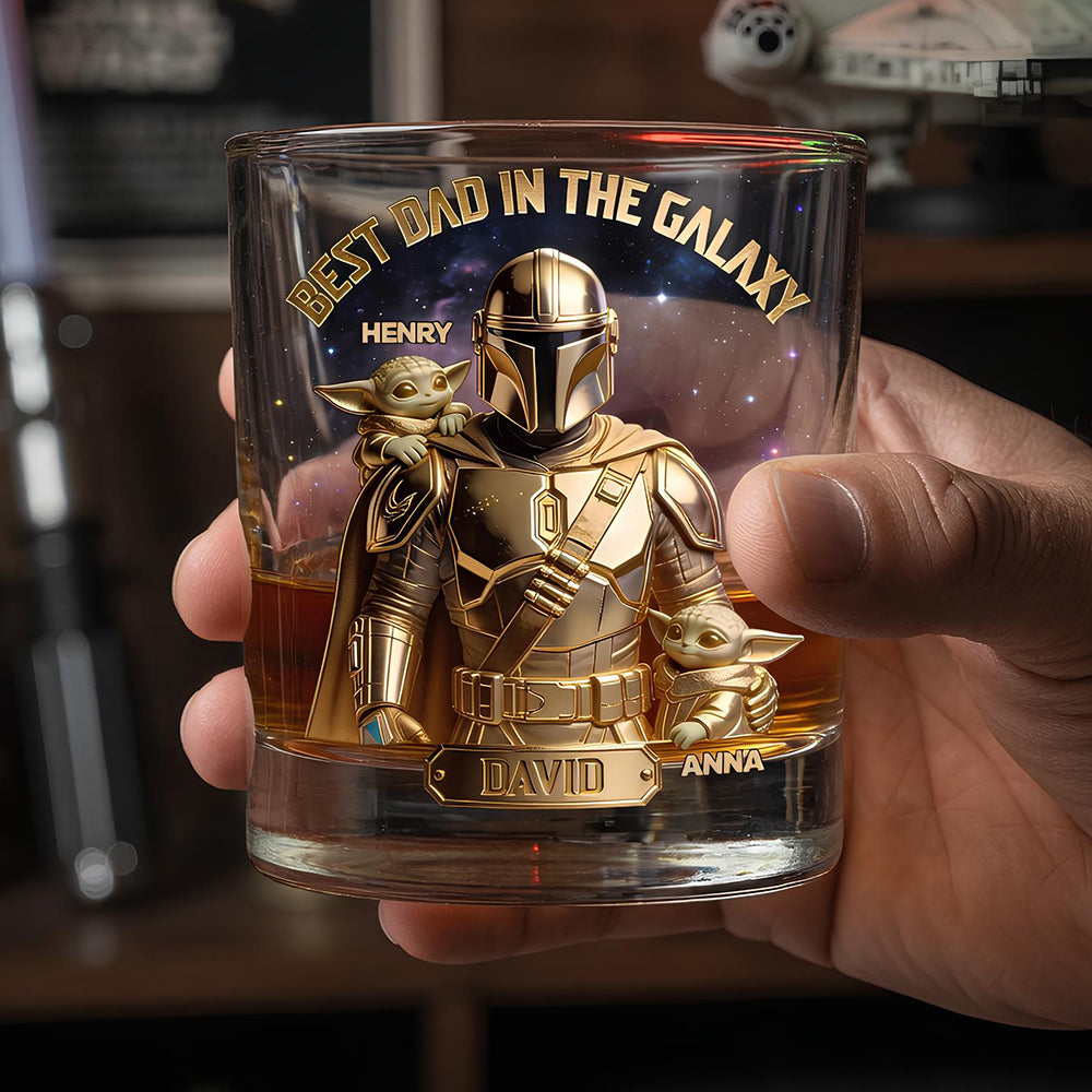 Great Space Dad Round Glass - Personalized Gifts For Dads 02PGDT040526-Homacus