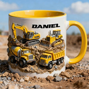Construction Vehicles Coffee Mug - Personalized Gift For Truckers 06KILU130126-Homacus