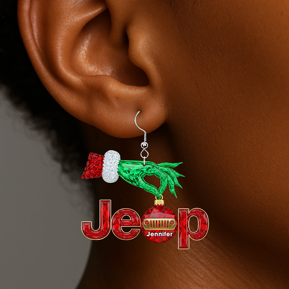 Christmas Adventure Acrylic Earrings - Personalized Gifts For Off-road Lovers 02naqn230725-Homacus