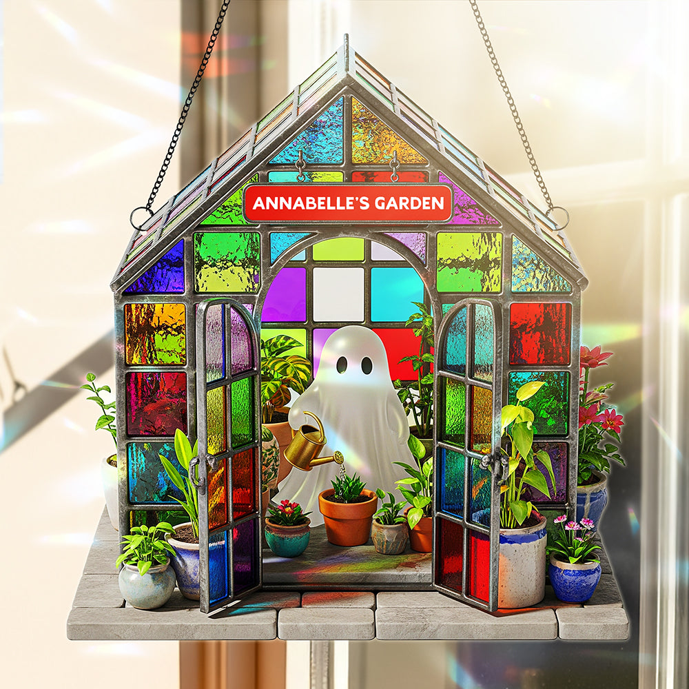 Ghost Garden House Suncatcher - Personalized Gifts For Loved Ones 02nata090825-Homacus