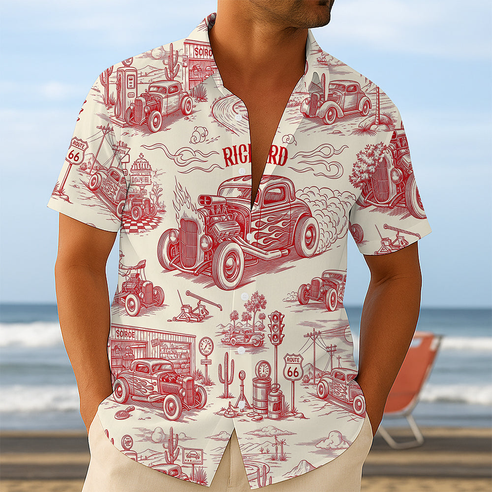 Vintage Car Hawaiian Shirt – Personalized Gifts for Car Lovers 02ohqn120625-Homacus