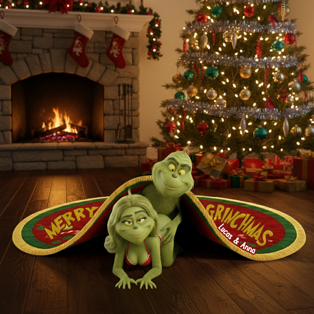 Naughty Green Couples Shaped Doormat - Personalized Gifts For Couples 04OHTN091025-Homacus