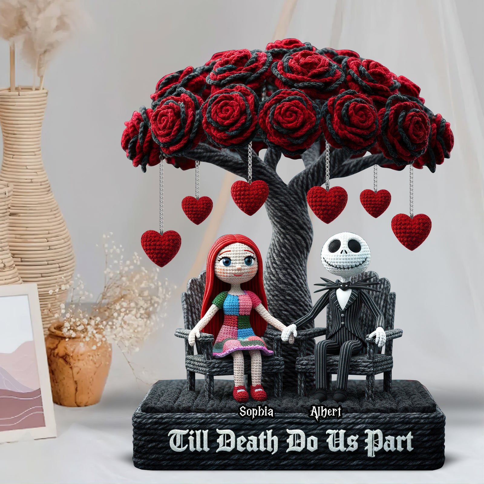 Skeleton Couple Plaque - Personalized Gifts For Couple 07toqn181225-Homacus