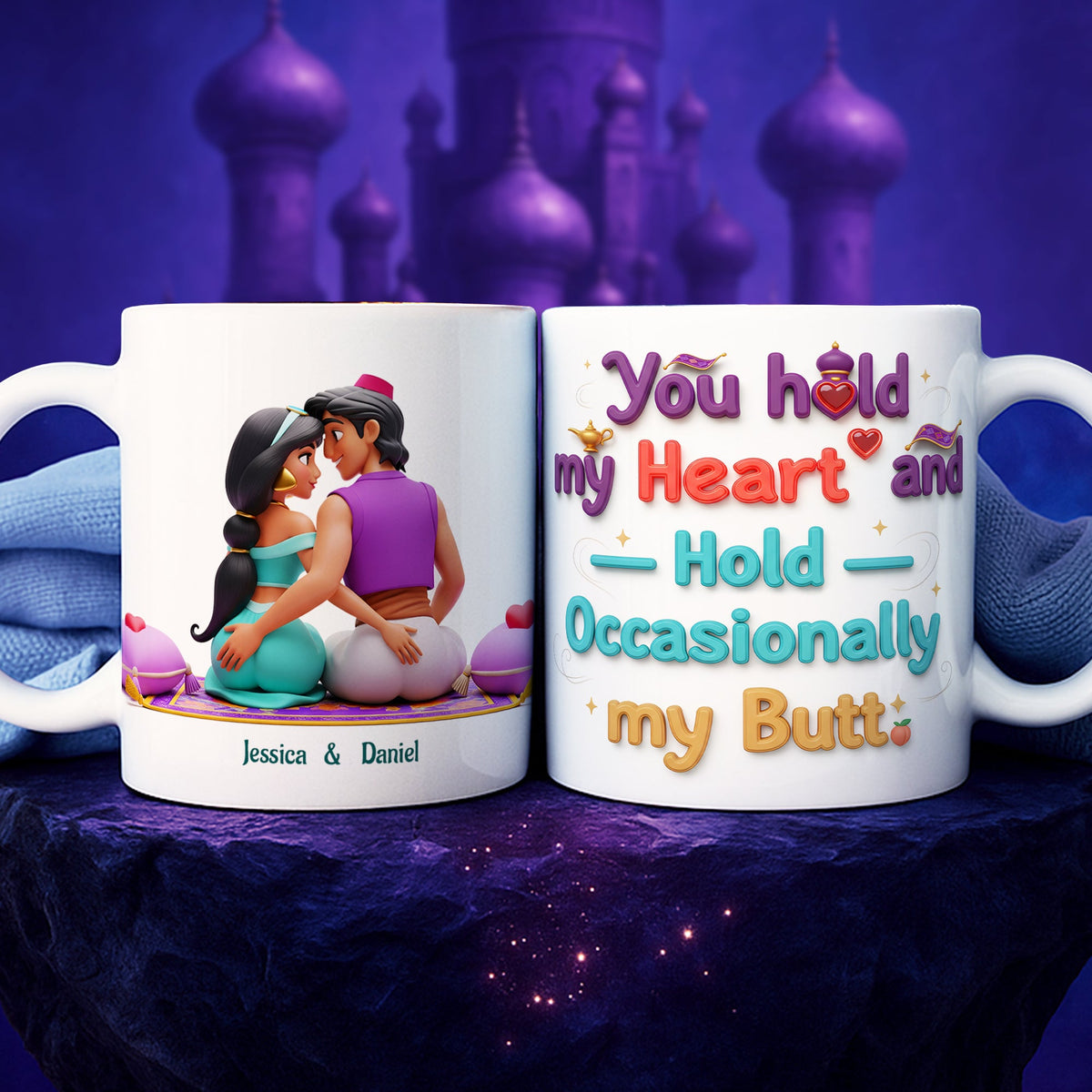 Moonlight Couple Coffee Mug - Personalized Gifts For Couple 03OHLU210625-Homacus