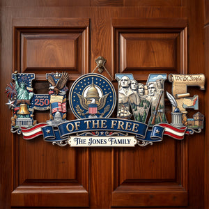 Proud Anniversary Home Of The Free Acrylic Sign, Personalized Decor Gifts For Patriots 04qhqn020626-Homacus