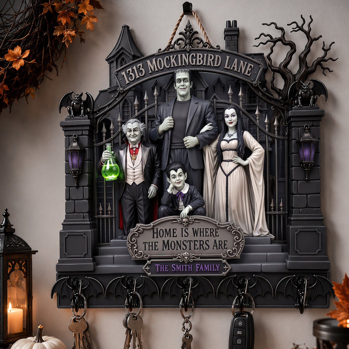 Gothic Family Acrylic Key Hanger - Personalized Gifts For Family 02hadt250726-Homacus