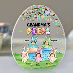 Custom Photo Gifts For Grandma Acrylic Shape Plaque Bunny Kids 01QHDT190224-Homacus