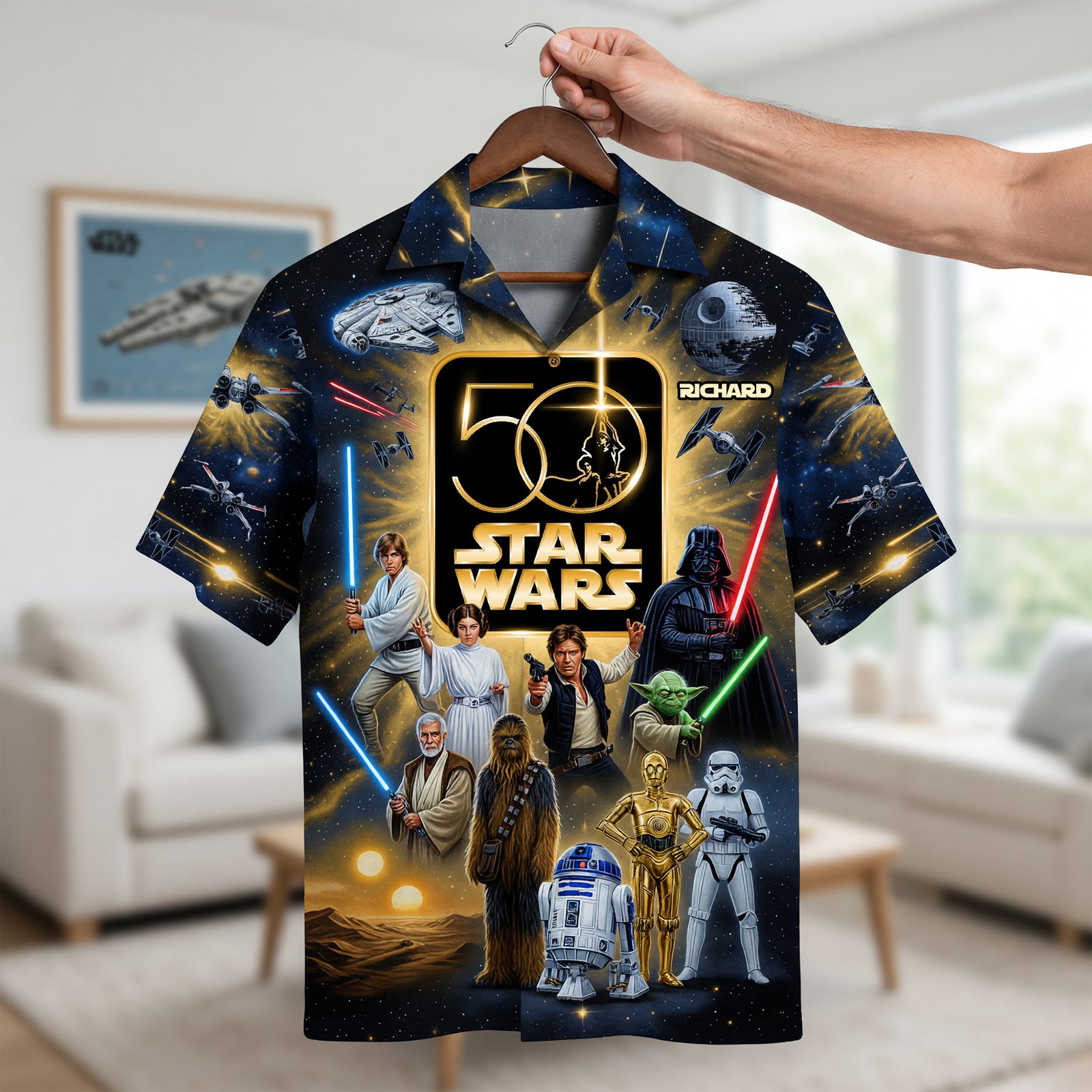 50 Years of Cosmic Adventure Hawaiian 3D Shirt - Personalized Gifts 03naqn050626-Homacus