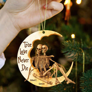 Personalized Gifts For Skull Couple Christmas Ornament 01OHDT191124