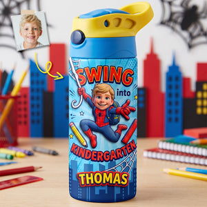 Swing Into School Tumbler - Personalized Gifts For Kid 12oz Colorful Kid Tumbler 01HUDH280726-Homacus
