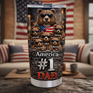 #1 Cool Bear Dad Tumbler - Personalized Gifts For Father's Day 04tota280226-Homacus
