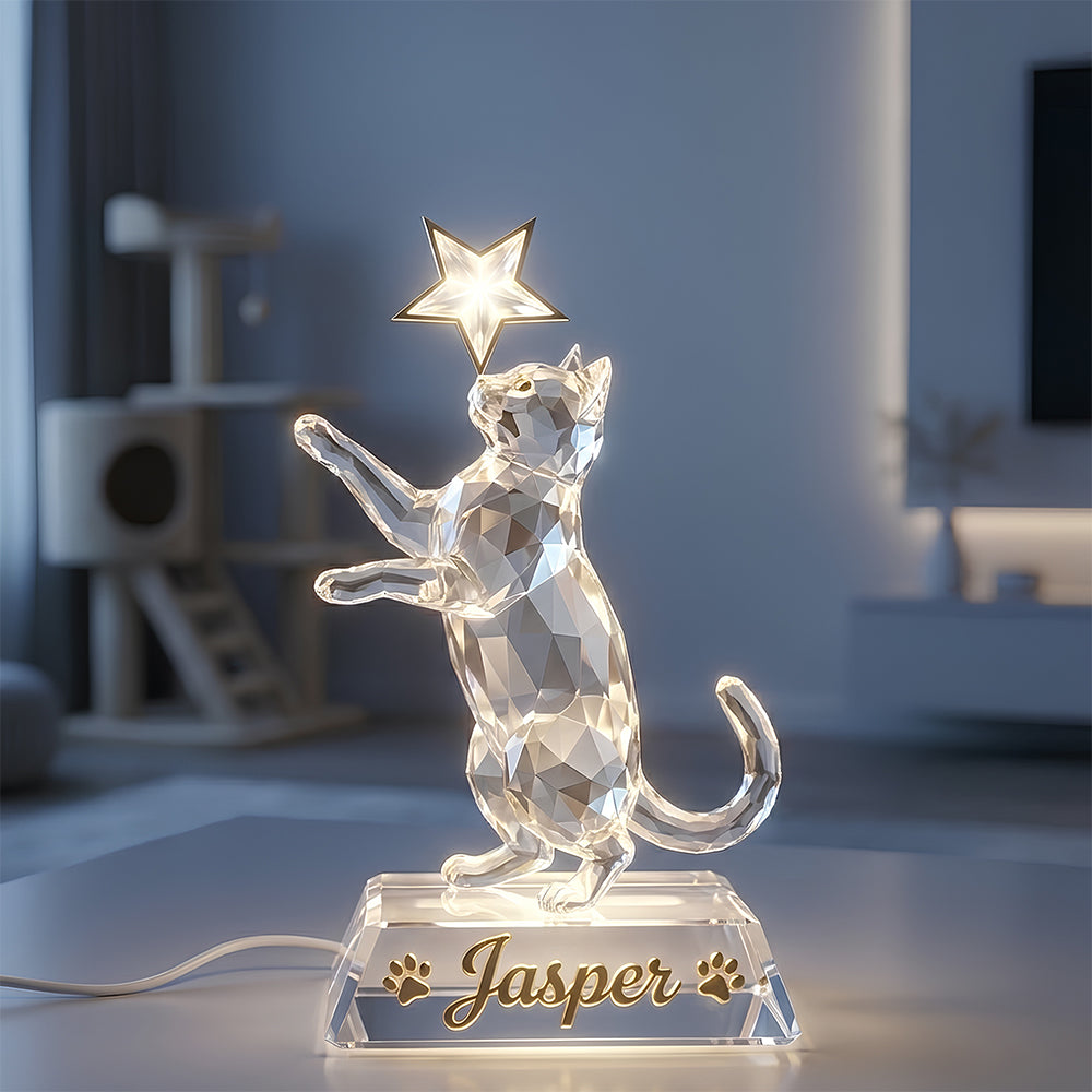 Charming Cat Standing Up Light Box, Personalized Gifts For Cat Lovers 04qhdt251225-Homacus