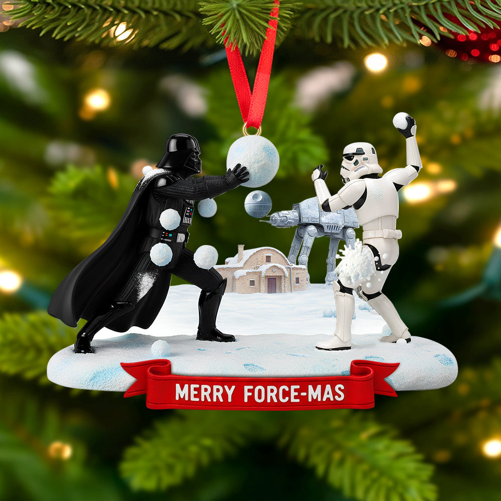 Galactic Snowball Fight Ornament, Personalized Christmas Gifts For Movie Fans 03qhtn091025-Homacus