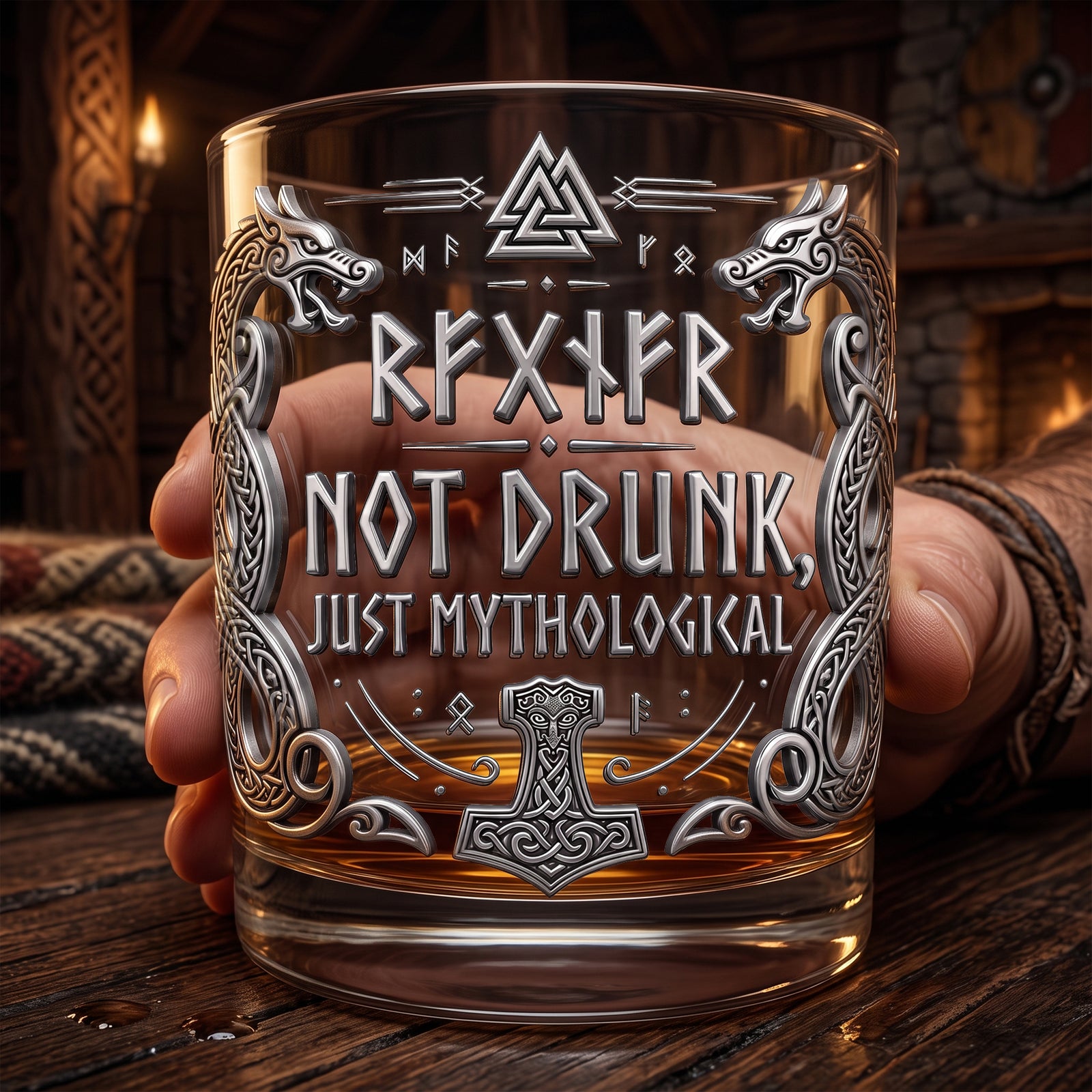 Viking Drinking Glass - Personalized Gifts 05nalu100726-Homacus