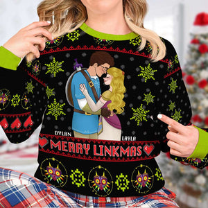 Personalized Gifts For Couple Love Game Christmas Ugly Sweater 04TGLU091124HG-Homacus