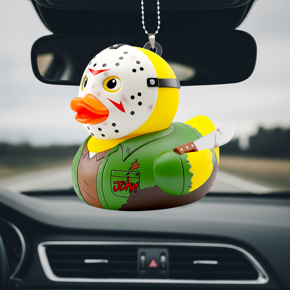Horror Duck Car Ornament Personalized Gifts For Movie Fans 01PGDT210825-Homacus