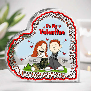 Personalized Gifts For Couples Valentine Heart Plaque Y2K Style Couples 05KALU060125HG-Homacus