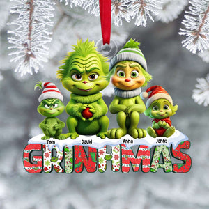 Personalized Gifts For Family, Green Monsters Family Acrylic Ornament 04OHTN211124-Homacus