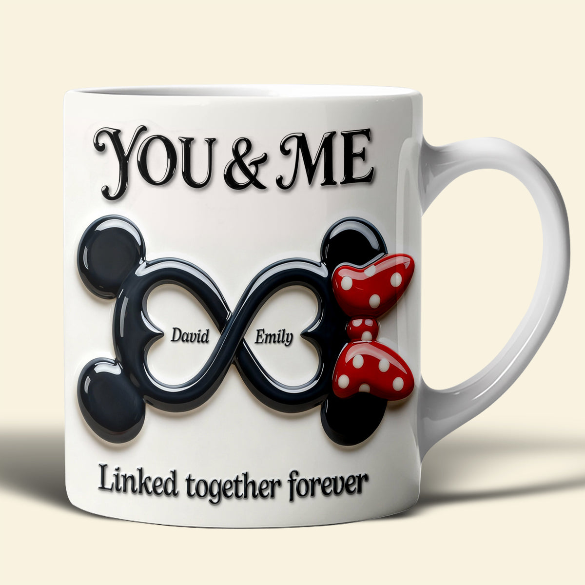 Linked Together Coffee Mug - Personalized Gifts For Couples 06TOQN300126-Homacus