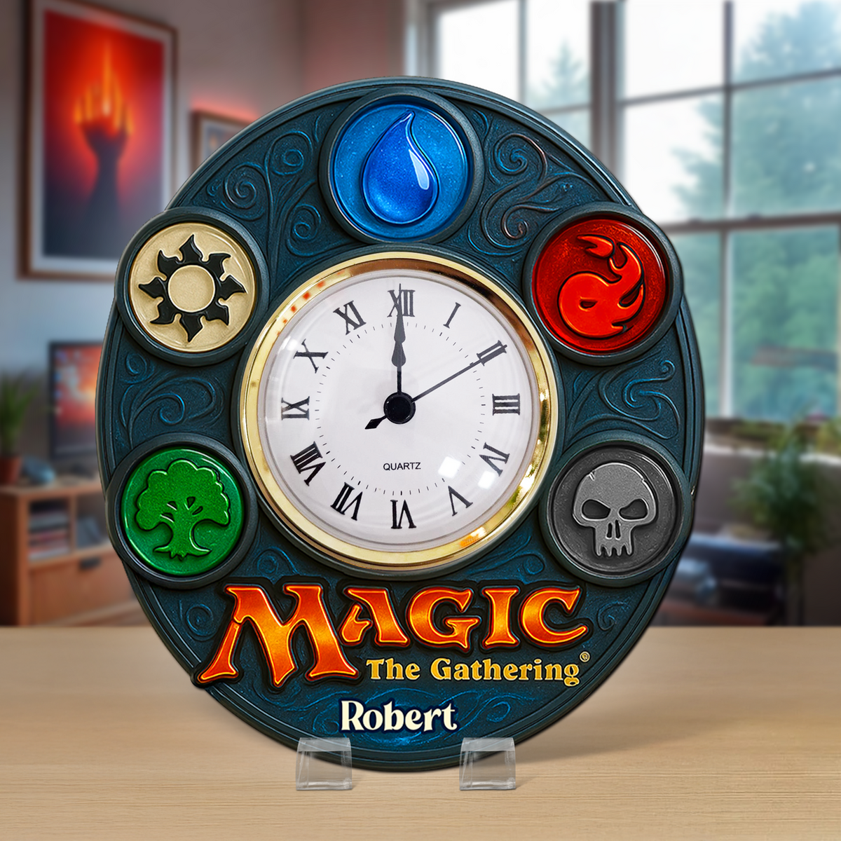Game Fans Desk Clock Plaque - Personalized Gift For Fans 03NAPU280525-Homacus