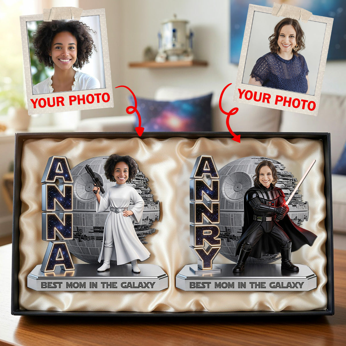 Space Mom Acrylic Plaque - Personalized Custom Photo Gifts For Mom 02OHMG250326-Homacus
