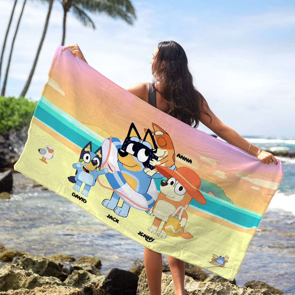 Personalized Gifts For Family Beach Towel 02HTTN110624-Homacus
