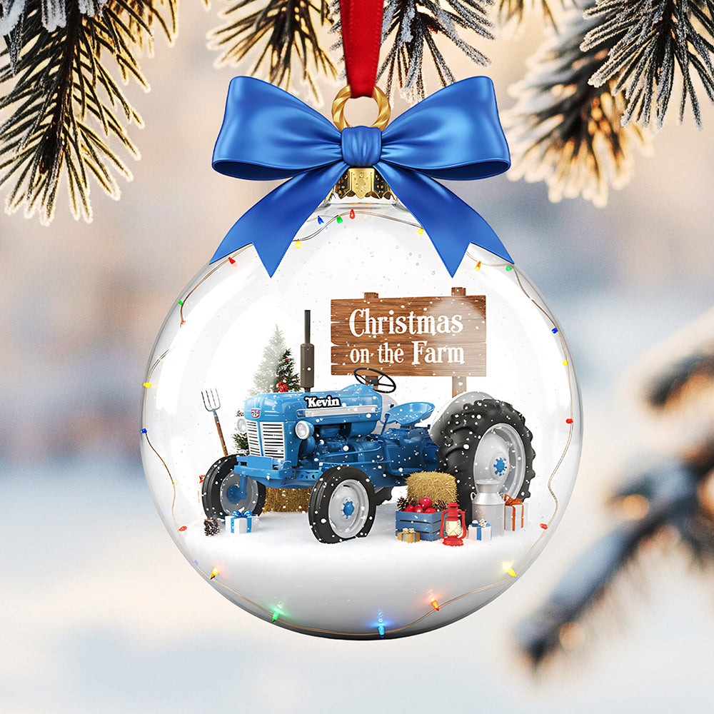 Farm Tractors Acrylic Ornament, Personalized Gifts For Christmas 02hyta271025-Homacus