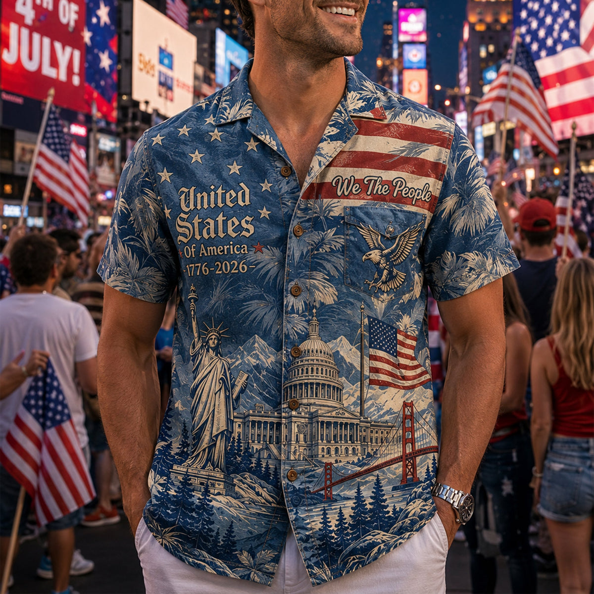 Land Of The Free Hawaiian Shirt - Personalized Gifts For Patriots 02PALU260526-Homacus