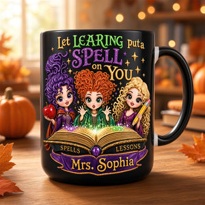 Spooky Witch Spell Accent Mug - Personalized Halloween Gifts 04hudt270826