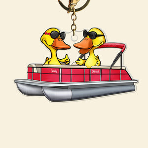 Personalized Gifts For Pontoon Lovers Keychain, Pontoon Duck 01qhqn211224-Homacus