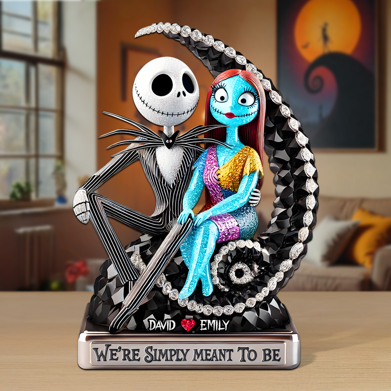 Haunting Sweethearts Acrylic Plaque - Personalized Gifts For Couple 02tgpu270525-Homacus