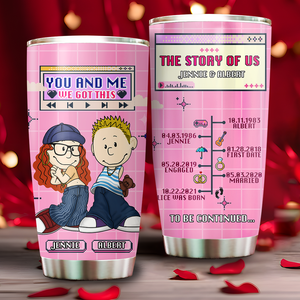 Personalized Gifts For Couples Tumbler Y2K Couple Relationship Milestones 05TOLU090125HG-Homacus